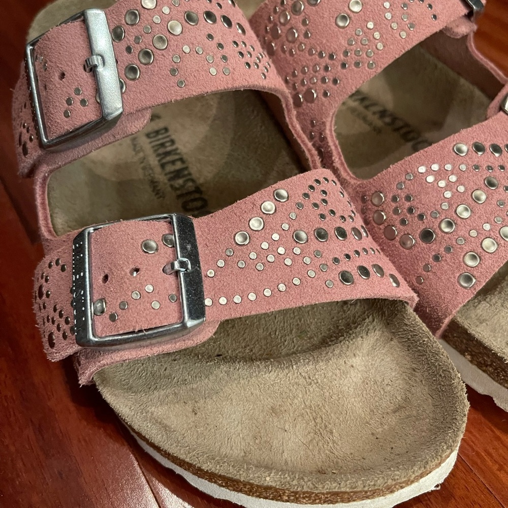 Rare! Hard To Find! Studded Birkenstock Rose Pink 38 - Picture 2 of 6
